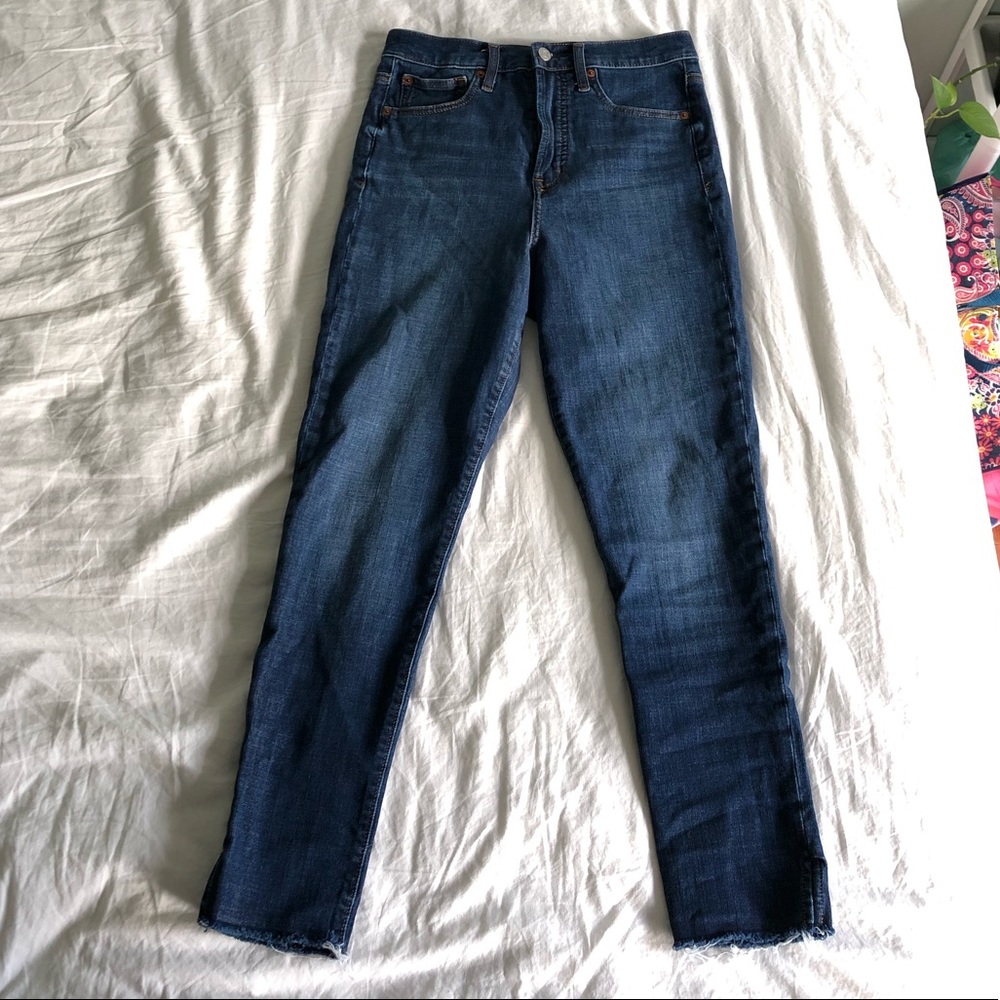 GAP denim true skinny raw hem 28